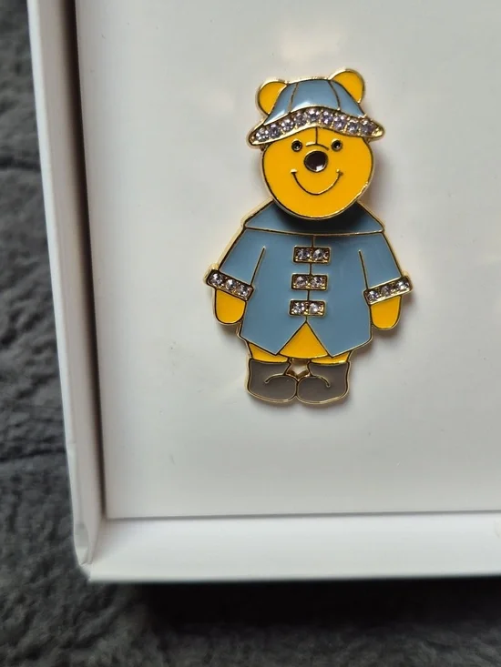 Disney x BaubleBar Winnie the Pooh In Blue Coat & Hat Earrings, New In Box - Picture 9 of 11